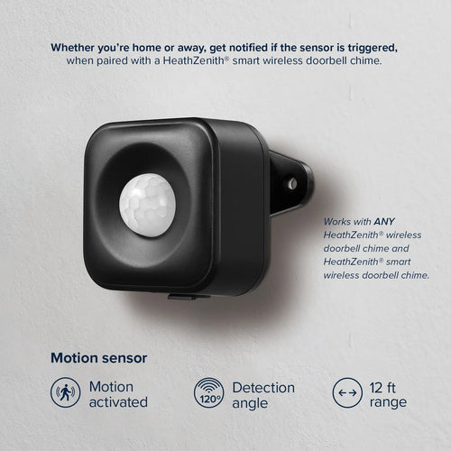 Heath Zenith Black Plastic Wireless Battery-Operated Motion Sensor
