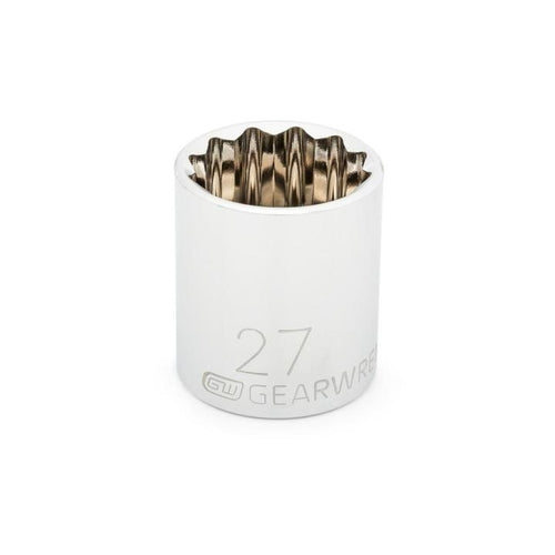 GEARWRENCH 1/2 Drive 12 Point Standard Metric Socket 27mm
