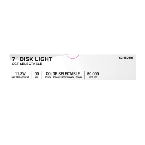 Satco Nuvo 62-1801R1 7 LED Disk Light White Finish