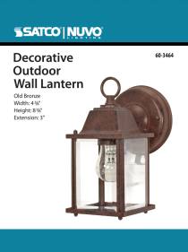 Satco 60-3464 1 LT Cube Outdoor Wall Fixtre