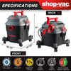 Shop-Vac® 6 Gallon 5.0 Peak HP Wet/Dry Vacuum