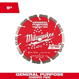 Milwaukee 9 DIAMOND MAX™ Segmented Turbo, General Purpose Diamond Blade