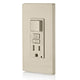 Leviton 15 Amp, Self Test, Tamper-Resistant Slim GFCI Switch/Outlet Combo with LED Indicator Light
