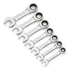 GearWrench 7 Piece 72-Tooth 12 Point Stubby Ratcheting Combination SAE Wrench Set