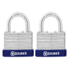 Brinks 1-9/16in. (40mm) Laminated Steel Padlock 7/8 Shackle Clearance 2-Pack