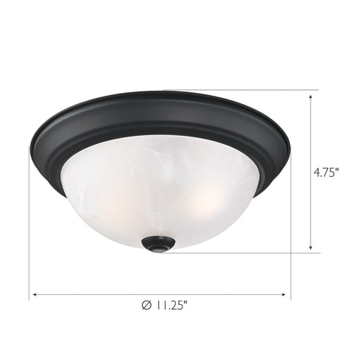 Design House Flush Mount Light 11 Matte Black