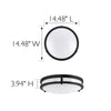Design House Ripon Flush Mount Light 14 Matte Black