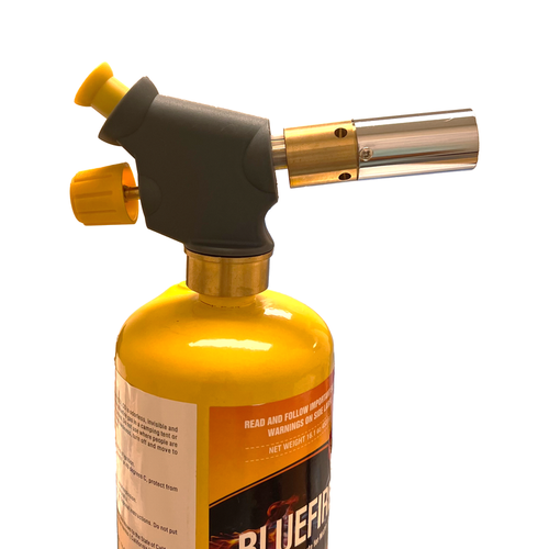 Bluefire HB-875B Handy Cyclone Propane Torch Head Nozzle Trigger Start Push Button Piezo Ignition Turbo Swirl Flame