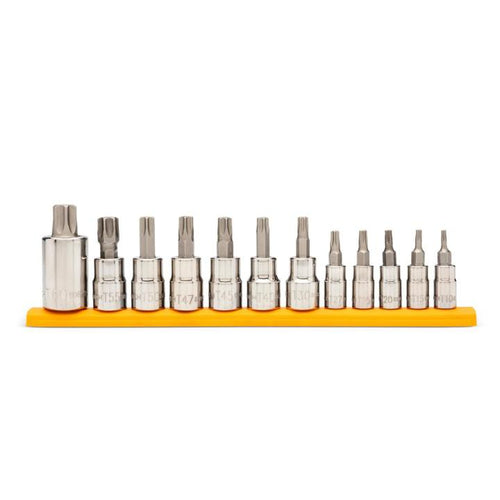 GearWrench 12 Piece 1/4, 3/8 & 1/2 Drive Tamper Proof Torx® Bit Socket Set