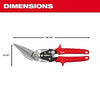 Milwaukee Left Offset Long Cut Aviation Snips