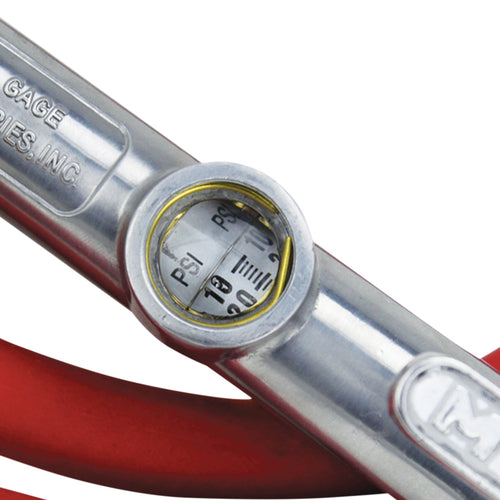 Milton® Tire Inflator Gauge with Dual Head Straight Foot Air Chuck 15” Air Hose 10-160 PSI