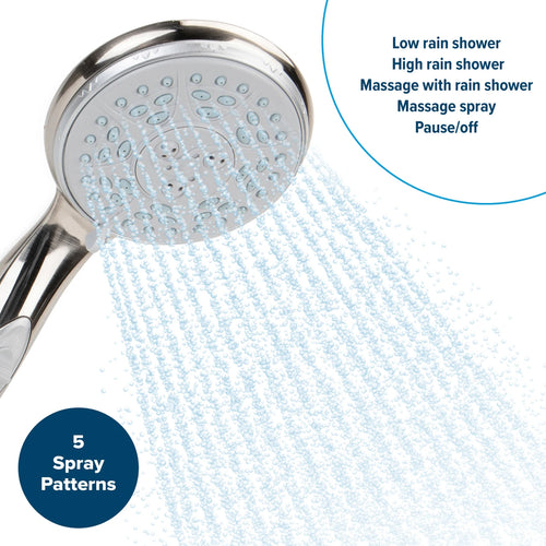 Camco Complete RV/Marine Shower Head Kit Brushed Nickel