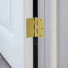 Design House  Interior Door Hinge, Square Radius, 3.5, Satin Brass, 3-Pack