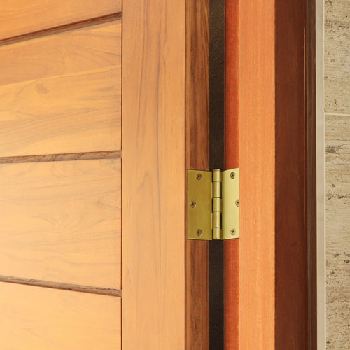 Design House  Interior Door Hinge, Square Radius, 3.5, Satin Brass, 3-Pack