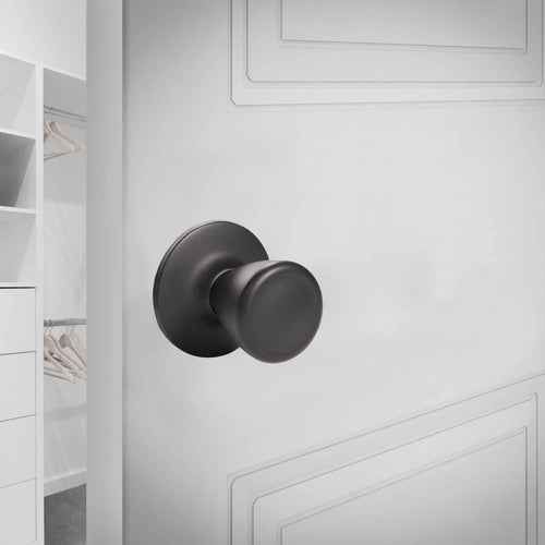Design House Tulip Dummy Door Knob, Matte Black