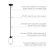 Design House Oslo 1-Light Mini Pendant, Matte Black