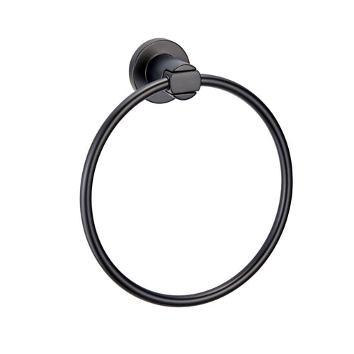 Design House  Eastport Towel Ring, Matte Black