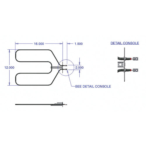 Range Kleen 7512 Broil Element GE, RCA, Hotpoint, Kenmore (3000 W, 250 V)
