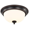 Satco 62-1558 LED 19W 13 Flush Mount 3000K Mahogany Bronze Finish
