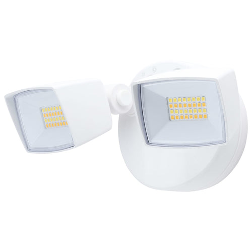 Satco 65-995 LED 2 Head Security Flood White Finish
