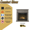World Marketing Comfort Glow Dual Fuel Ventless Gas Fireplace w/ Remote Heats Up To 1200 sq ft - GFD4605R