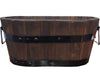 DeVault Enterprises Small Oval Wood Planter Rustic, Durable, and Stylish
