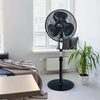 Proaira 18 Oscillating Pedestal Fan with Adjustable Tilt, 3 Speed Control, Black w/ Remote