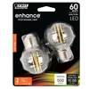 Feit Electric 60W Replacement G16 1/2 Medium Base Soft White Dimmable Enhance Glass Filament Globe LED