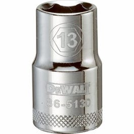 Metric Shallow Socket, 6-Point, 1/2-In. Drive, 13mm