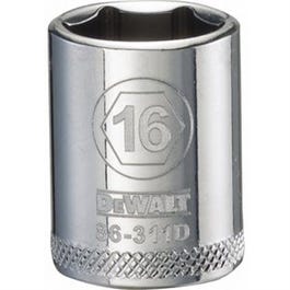Metric Shallow Socket,  6-Point, 3/8-In. Drive, 16mm