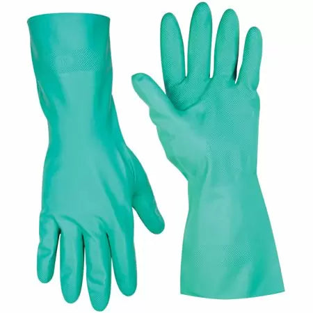 Custom Leathercraft Small Chemical Resistant Nitrile Gloves Green