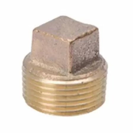 B & K Industries Red Brass Square Head Pipe Plug 3/8 in.