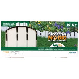 No Dig Decorative Landscape Edging Kit, White Adirondack Style, 10-Ft.