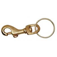 Hy-ko Products  Small Brass Bolt Snap With Split Ring