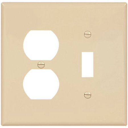 Eaton Cooper Wiring Combination Wallplate, Ivory