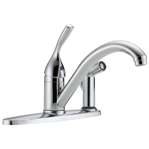 Delta Single Handle Kitchen Faucet With Integral Spray In Chrome