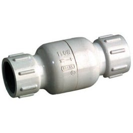 PVC Check Valve, Solvent Weld, White, Schedule 40, 1/2-In.