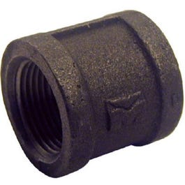 Pipe Fitting, Black Equal Coupling, 1-1/2-In.