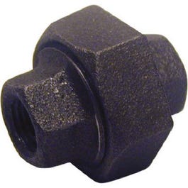 Pipe Fitting, Black Union, Brass/Iron, 3/8-In.