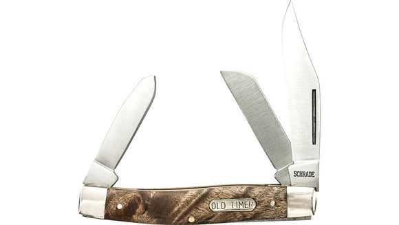 Schrade Old Timer Senior Folding Pocket Knife Desert Iron Wood 3 in.