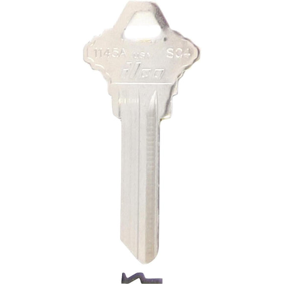 ILCO Schlage Nickel Plated House Key, SC4 (10-Pack)