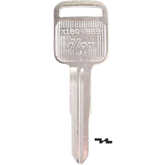 ILCO GM Nickel Plated Automotive Key, B69 (10-Pack)