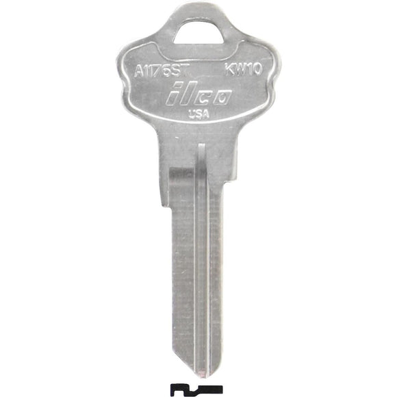 ILCO Kwikset Nickel Plated House Key, KW10 (10-Pack)