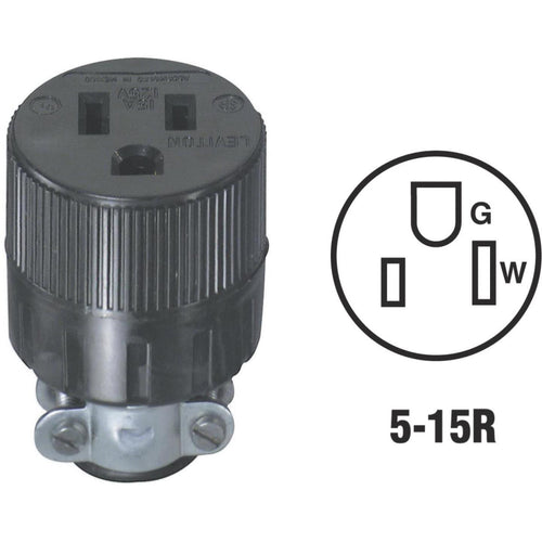 Do it 15A 125V 3-Wire 2-Pole Round Cord Connector