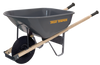 True Temper 6 Cubic Foot Steel Wheelbarrow With Never Flat Tire