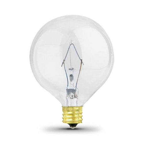 Feit Electric 25-Watt G16 1/2 Clear Decorative Incandescent