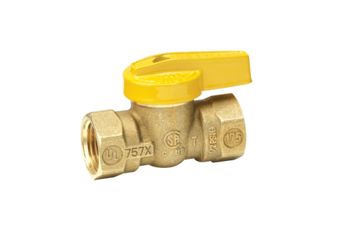 LDR Industries 020 1540 1/2-Inch FIP x 3/8-Inch Flare Male Heavy Duty Gas Ball Valve, Brass