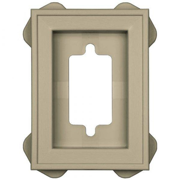 Builders Edge FMM3016 Recessed Mini Mounting Block IVORY