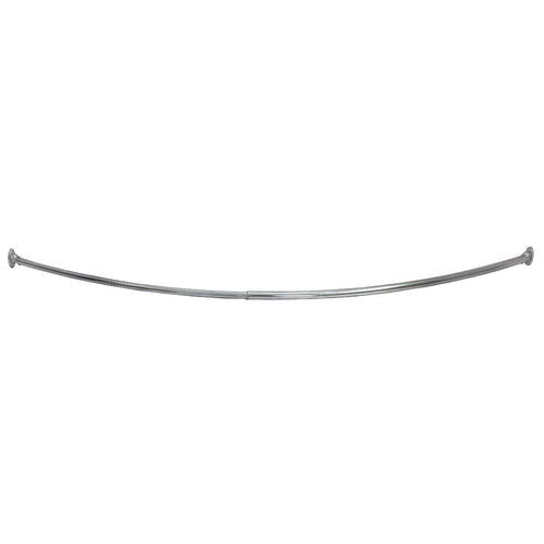Design House Steel Shower Rod in Satin Nickel, 55-Inch to 63-Inch
